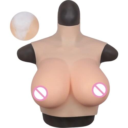 Shemale Fake Breast Form Silicone Drag Queen Huge Boobs Quality Cosplay Transgender Crossdresser False Boobies Cotton Big Tits