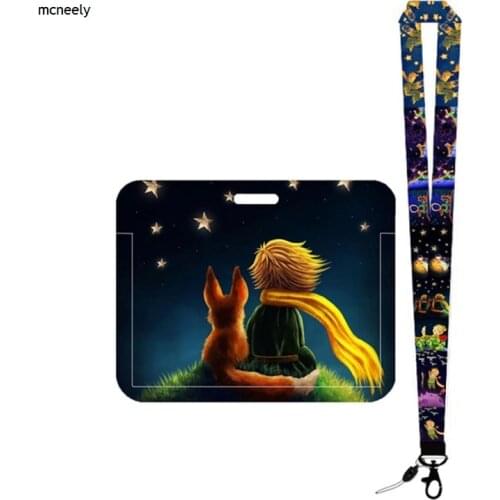 Cute Horizontal Boys Girls Slide Lanyard Student Women Travel Bank Bus Business Name Card Cover Badge