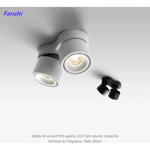 Surface Mounted Dimmable Rotatable LED Ceiling Light, COB LED Spotlight, 20W / 24W, with AC110V / 220V LED Driver