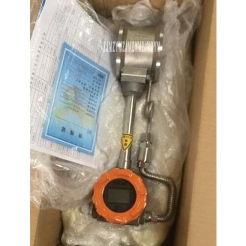DN50 Pulse No Display Gas Vortex Flowmeter Gas Flow Meter Steam Compressed Air Metering Liquid Natural Gas Flow Meter DC24V