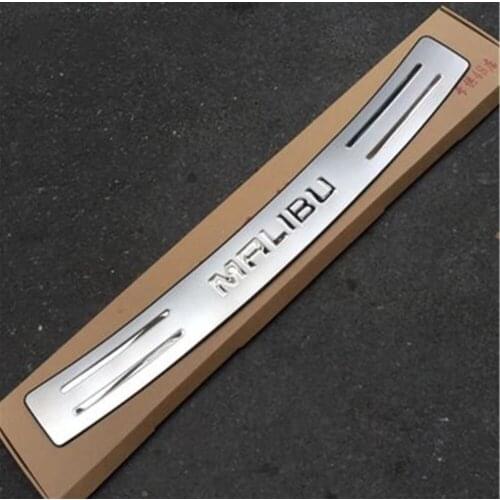 For Chevrolet Malibu 2012- 2015 Stainless Steel external car Rear Bumper Protector Sill Trunk Tread Plate Trim Car Styling