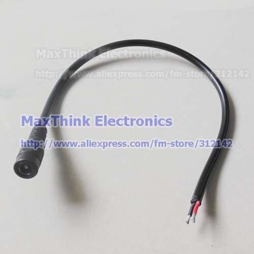 High Quality DC power Plug Lead 2.1mm Female Socket CCTV Camera Pigtail Jack Cable , 5.5x2.1mm ,Thick type, 5pcs, Free sipping