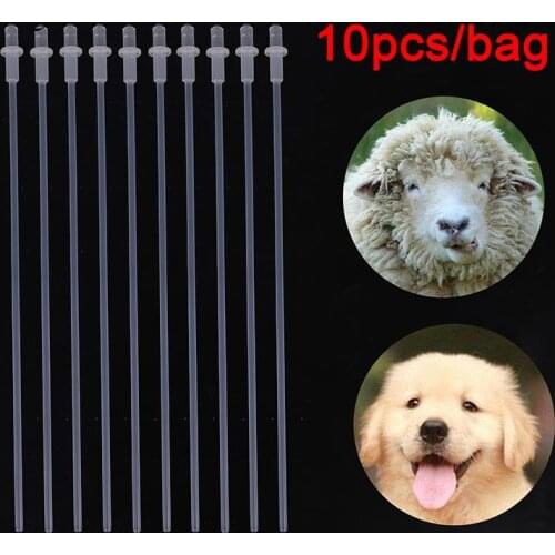10Pcs/set Artificial Insemination Rods Breeding Catheter Tube Dog Sheep Goat