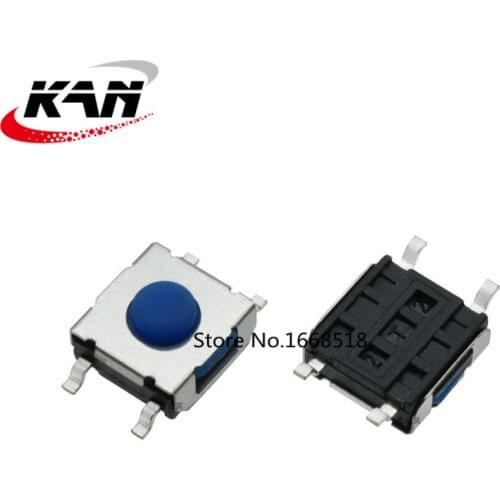 1000pcs 6*6*3.4mm Waterproof Silicone Tact Switch 6x6x4.3mm Micro Push Button Tactile Switchs 6*6*5mm 4P Parts