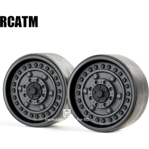 2pcs 1.9 Inch Metal Rhino Wheel For 1/10 RC Crawler Car TRX4 TRX6 G63 D90 D110 Axial SCX10 90046 TF2