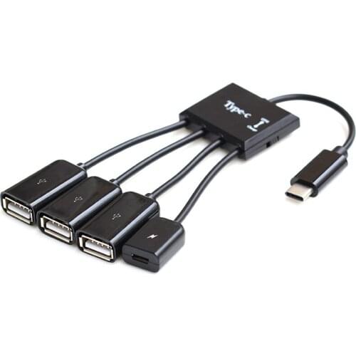 3 ports Multi-function type C OTG Charge HUB For OTG cellphone and Tablet