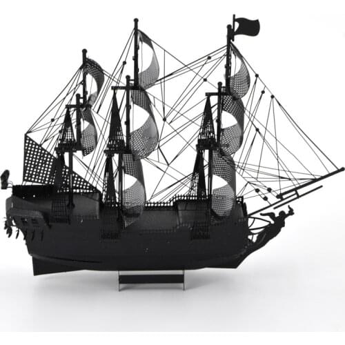 3D All Metal Three-dimensional Puzzle Black Pearl High-quality DIY Hand-assembled Model Educational Toys Gift For Adult Children