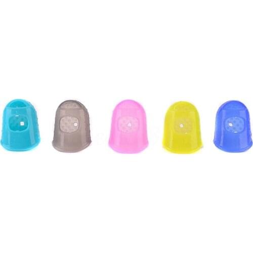 4pcs Silicone Guitar Thumb Finger Picks Protector case Plectrum Fingertip Colors Random