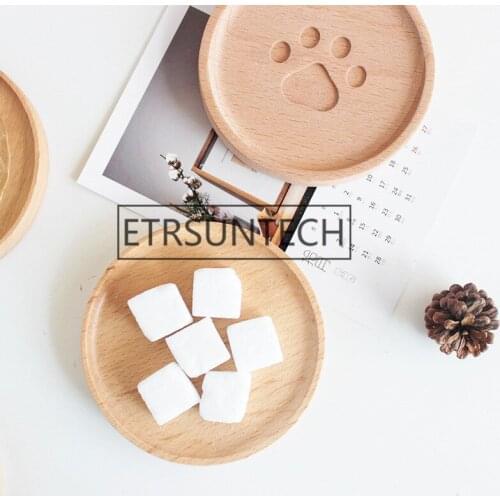 50pcs Wood Round Natural Cup Pad Tea Creative Coffee Mug Holder Table Mat Decoration Kitchen Accessaries