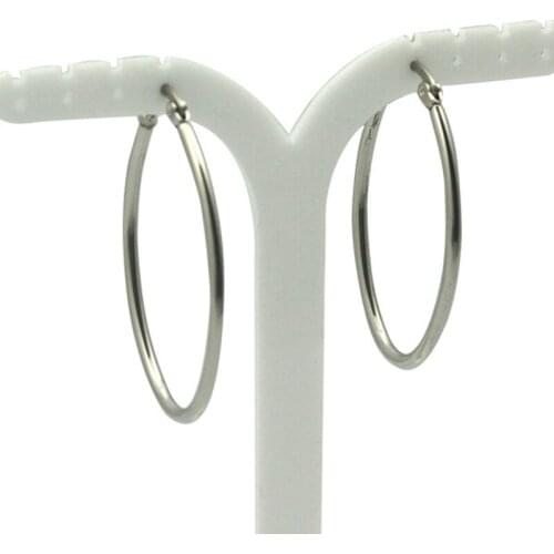 Big Hoop Earrings Stainless Steel Fashion Brand Vintage Punk Silver Color Jewelry For Women Brincos Christmas Circles Charm