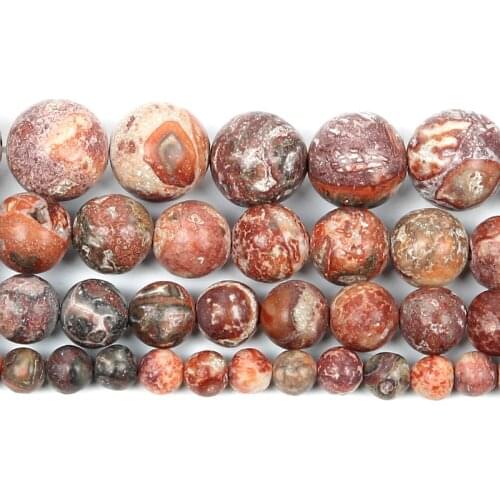 Natural Stone Beads Red Leopard Round Loose Beads For Jewelry Making Needlework Diy Bracelet Accessories Beads 4/6/8/10/12MM