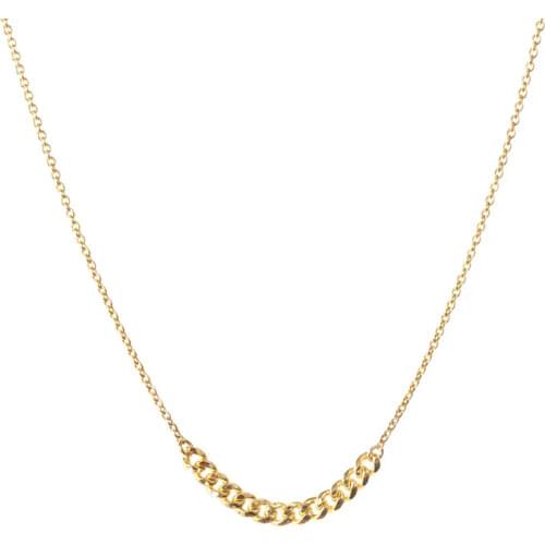 CANNER Real 925 Sterling Silver Necklace For Women Elliptical Jewelry Charming Pendant Chain 18K Choker Bijoux Collar Joyero