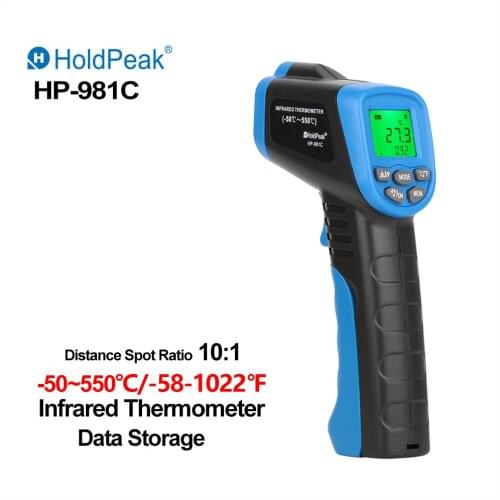 RZ Infrared Thermometer Non-Contact Digital Outdoor Laser IR Thermometer Temperaure Sensor Range -50~550C Handheld Pyrometer