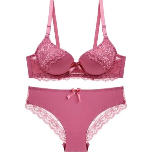 CYNTHRA Bra Set Womens Sexy Lace Thin Cup Gather Adjustable Push Up Breathable Comfort Soft Ladies Underwear Lingerie Sets