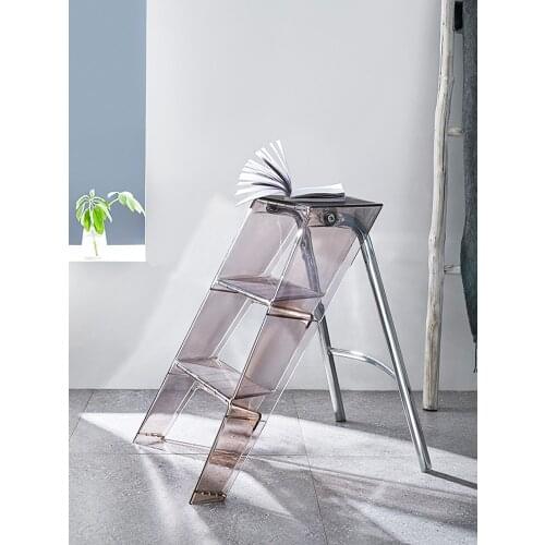 Stainless steel bracket household ladder folding reinforced crossbeam indoor herringbone ladder multi-functional three-step ladd