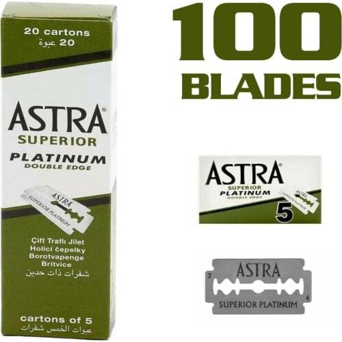 Razor blade 100pcs 100. Astra Superior Razor Blade Platinum Double-Edged Safety Shaving Razor Blade