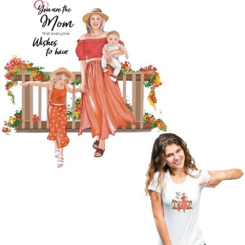 The Best Mama Transfers For Clothing Family Thermal Press Vinyl A-Level Washable Hoodies Tops Diy Iron-On Transfers For Clothing