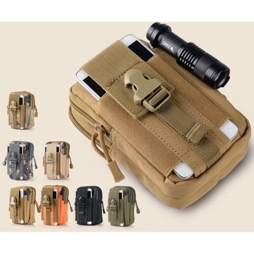 Men Tactical Molle Pouch Belt Waist Pack Bag Small Pocket Military Waist Pack Running Pouch Travel Camping Bags Soft back
