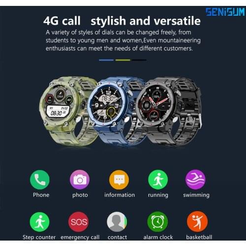 Men Smart Watch GPS Tracker 4G Network Waterproof IP68 Camera Video Call Location SOS Phone Call Message Sport Women Smart Watch