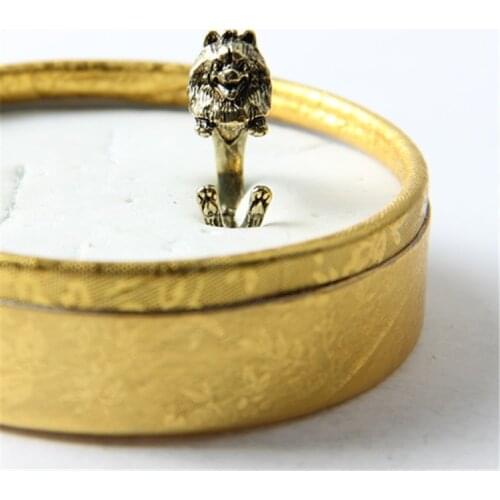New Vintage Tibetan Mastiff Dog Rings Gold Silver Color Promise Rings For Women Girl World Of Warcraft Aros Overwatch