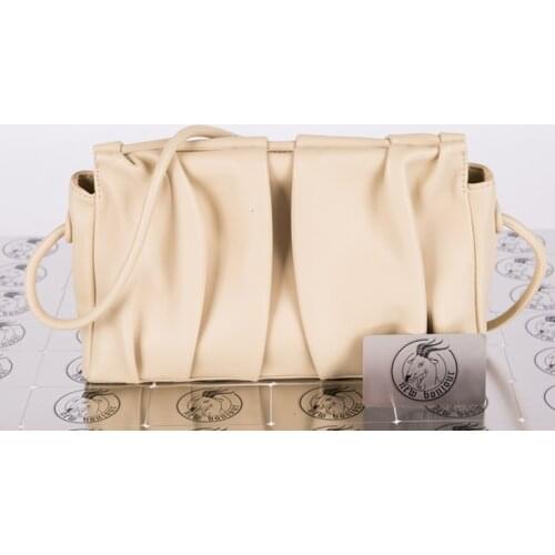 Coated Cowhide Leather Pleated Small Square Bag 2021 New Womens Fashion Single Shoulder Messenger Bag