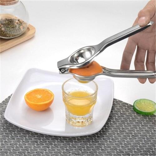 Portable Mini Handheld Machine Squeezes Juicer Silver Metal Stainless Steel Hand Pressure Squeezer Kitchen Orange Lemon Clip