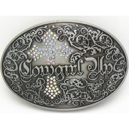 Western Cowboy Zinc Alloy Power and Shield Stance Buckle