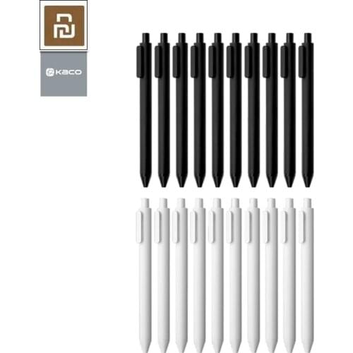 10pcs Original Xiaomi Mijia Kaco Pen 0.5mm Pen Signing Pen Core Durable Signing Pen Refill Smooth Writing for school Office