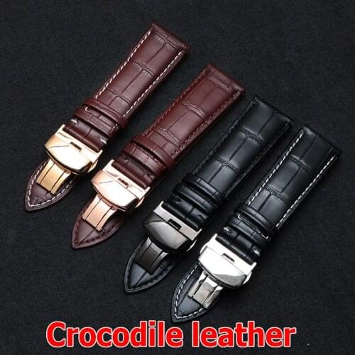 Watch Accessories Band Replace for VC Vacheron Constantin Omega 18/20/22mm Watch Clasp Leather Chain Bracelet Buckle Strap Belt