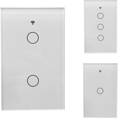 Smart Home Wifi RF Remote Control Wall Light Switch Panel Wall Contact Light Switch For US Plug Relay Controller