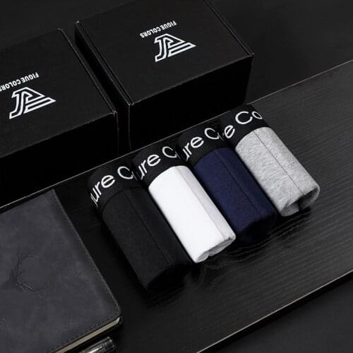 Four-piece gift box packaging 95% cotton high quality mens underwear sexy briefs low waist mens underwearmale U Convex Bikini