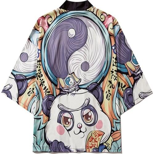 16 Style Harajuku Japanese Fashion Kimono 2020 Men Cardigan Blouse Haori Obi Asian Clothes Samurai Kimono