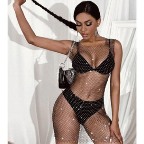 Encrypted Bikini Tank Top Sexy Halter Mini Dress Skinny Club Party Sleeveless Knit Dress Summer Street Wear Beach Holiday