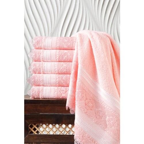 100 cotton Laced adult velvet absorbent fabric coral towel for home bathroom towel sets