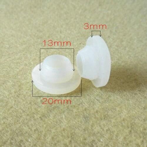 1000pcs 20mm White Silicone Rubber Stopper Plug Medical Glass Bottle Vials