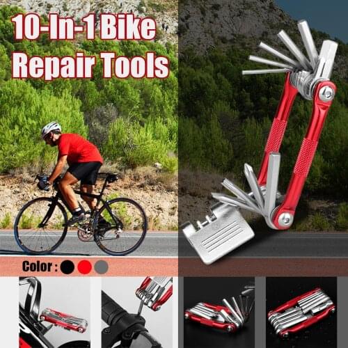 11 in 1 Multi-function Bicycle Tools Sets Bike Bicycle Multi Repair Tool Kit Wrench Mountain Cycle Screwdriver Tool Black,Red