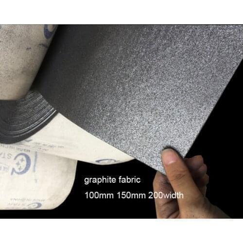 150mm graphite fabric Carbon-graphite cloth Sander lubrication tape diamond abrasive belt heat resistant graphite pad
