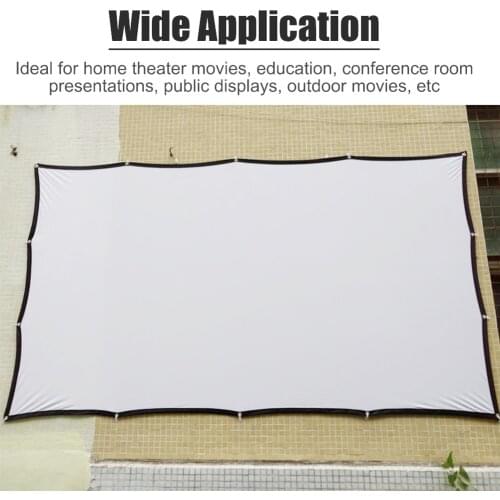 16:9 150in Projector Screen Portable Anti-crease Movie Screen for Home Office Outdoor