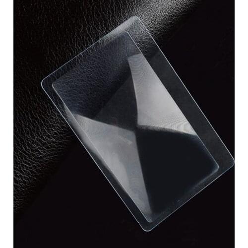 2/10 PCS 3 X Magnifier Magnification Magnifying Fresnel LENS 85x55mm Pocket Credit Card Size Transparent magnifying glass