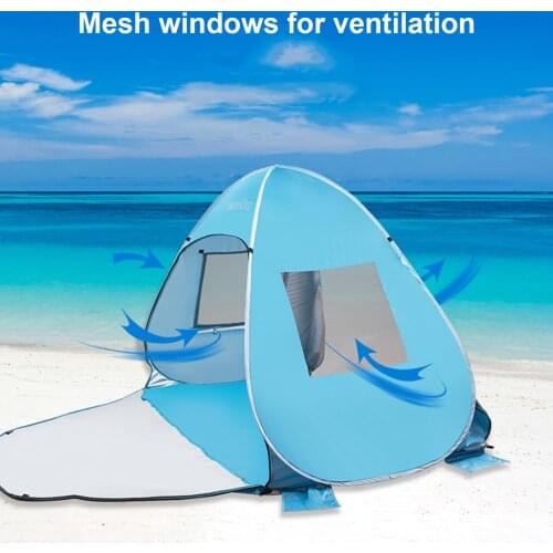 2 Persons Camping Tent Pop Up Beach Tent Outdoor Travel Windproof Waterproof Awning Tent Summer Tent With Bag
