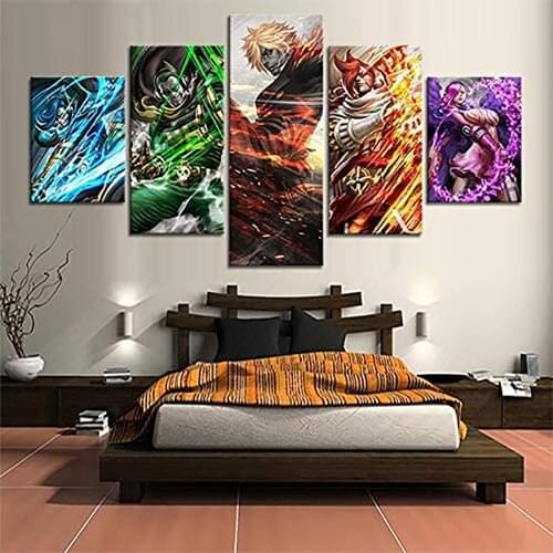 5 Piece Wall Art Canvas Game Prints Hero Figure Pictures And Posters Modern Living Home Decor Bedroom Decoration Paintings