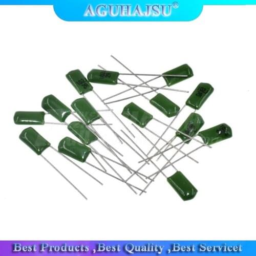 50pcs Polyester film capacitor 100V 1nF 1.5nF 2.2nF 100nF 2A471J 2A102J 2A152J 2A222J 2A392J 2A332J 2A472J 2A103J 2A473J 2A104J