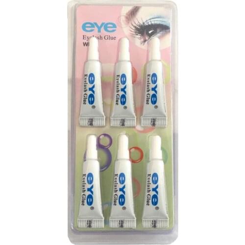 6 PCS Professional False Eyelash Glue Super Waterproof Quick Dry Transparent Eyelash Glue Eye Make up Cosmetic Tools
