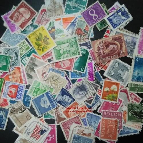 95 PCS/LOT All Different Old / Vintage Postage Stamps Brand With Post Mark , No repetition timbres stamps