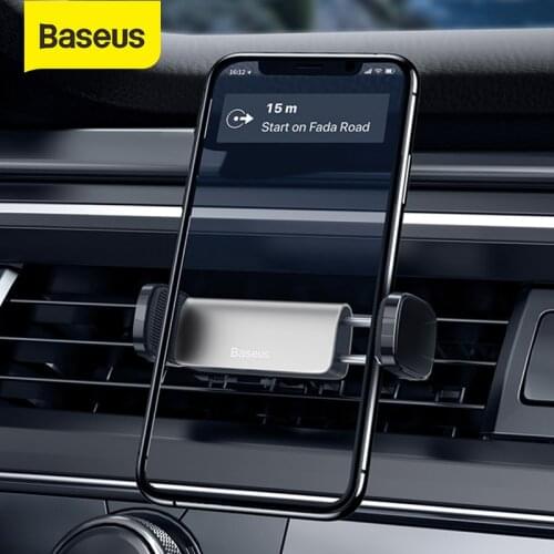 Baseus Car Phone Holder for Mobile Phone Support for 4.7-6.5 inch Phone Air Outlet Mount in Car Holder Stand for iPhone Xiaomi
