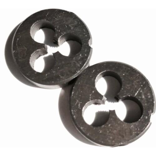 Free shipping of 2PCS Alloy steel made Pipe standard BSW3/16"-24 threading dies thread Maker for hard metal workpiece threading