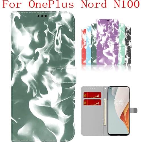 Sunjolly Case for OnePlus Nord N100 Wallet Stand Flip PU Phone Case Cover coque capa OnePlus Nord N100 Case Cover