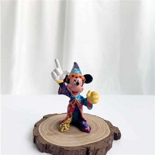 Disney 10cm magician Mickey mouse exquisite resin Action Figure Toy mickey mouse toys home decoration toys