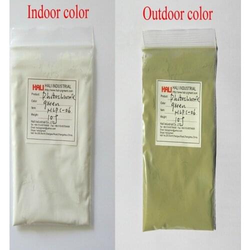 Photochromic powder,solar active powder,sulight sensitive powder,item:HLPC-06,color:green,1lot=10gram,free shipping