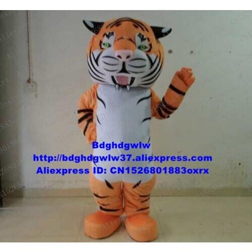 Brown Tiger Tigerkin Mascot Costume Adult Cartoon Character Outfit Suit Business Anniversary Leaflet Distribution zx2425
